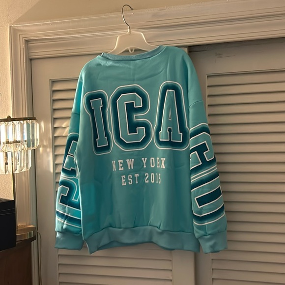 NWOT - Bettlity Letter Print Sweat Shirt - Picture 3 of 5